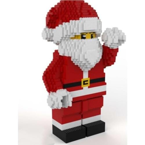 Technology building block MOC Santa DIY assembly and construction of childrens toys Christmas and New Year gift model