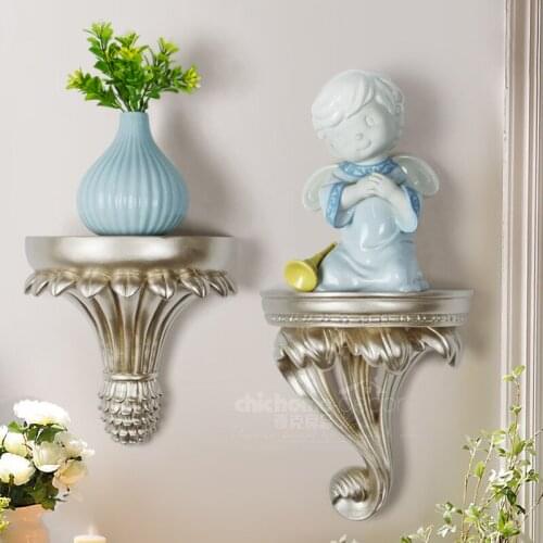 Creative 3D metope adornment hanged adorn European Pastoral pattern sitting room porch wall art resin shelf