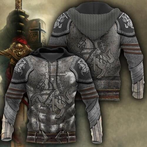 Lithuania Armor Knight Warrior Chainmail Hoodies 3D All Over Printed Jacket Men/women New Fashion Tracksuit Casual Streetwear
