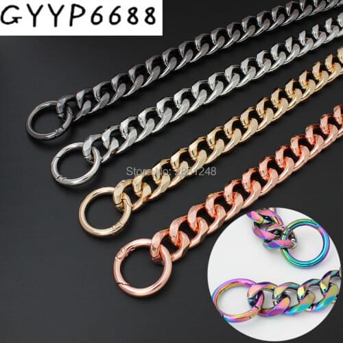 5colors 22mm rainbow thick Aluminum chain Light weight bags strap bag parts handles easy matching Accessory Handbag Straps Bag