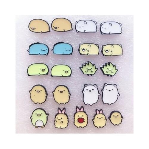 IVYYE Sumikko gurashi Series Fashion Anime Cartoon Earring Cute Animal Stud Earrings For Women Girls Kids Jewelry New Gift