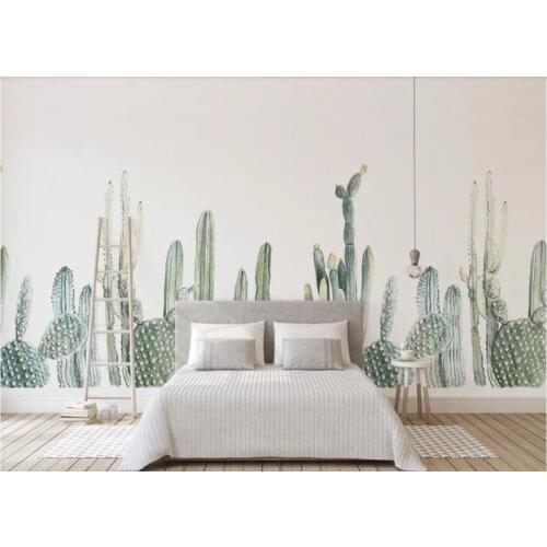 Cacti Wallpaper Mural Living Room Contact Paper Murals Custom 3d Photo Wallpapers Nature Plant Cactus Wall Murals Wallpaper Roll