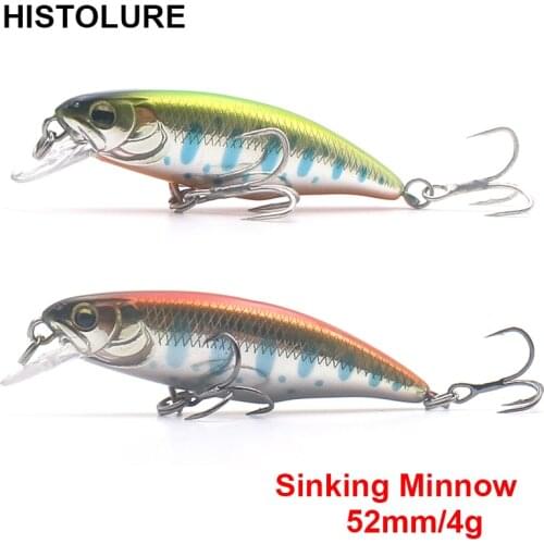 HISTOLURE Fishing Lure 52mm 4.0g Sinking Small Minnow Hard Bait Wobblers Jerkbait Shad Bass Trout Lure Crankbait Swimbait