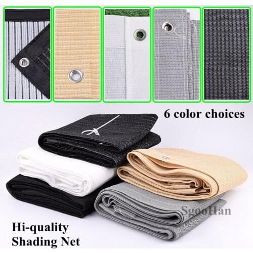 SgooHan 1x1.5m Anti-UV HDPE Shading Net Outdoor Awning Shelter Sunshade Net Succulent Plant Cover Shade Sail Balcony Safety Net