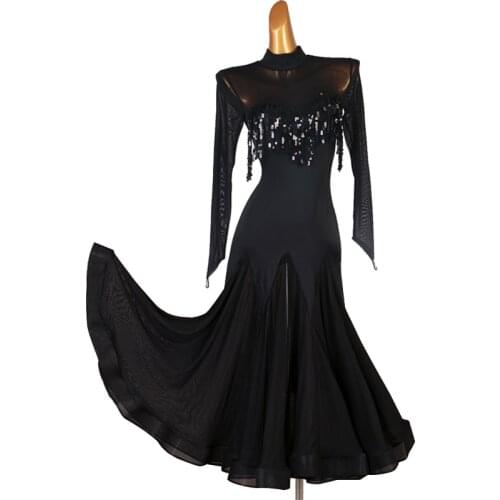 Standard ballroom dress sequin ballroom long dresses Women Stage Waltz Ballroom Dress ballroom dress competition mq227