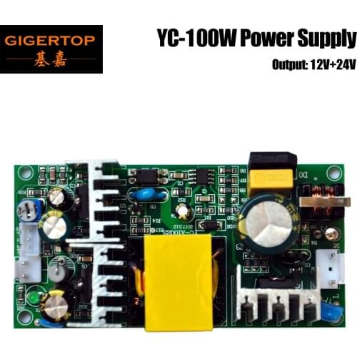TIPTOP YC-100W For 10W 30W 60W Spot Led Moving Head Light Power Supply Small Bare Board 12V+24V Output Voltage Professional