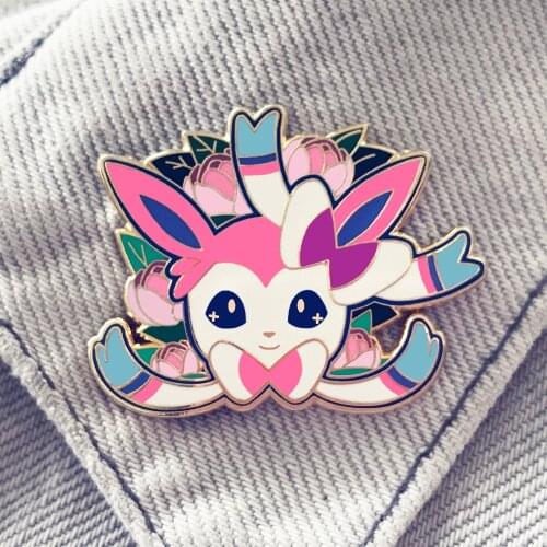 Gorgeous Beautiful Fairy Elves Hard Enamel Pin Cartoons Cute Pastel Animal Gold Brooch Game Fan Collectible Badge Gift