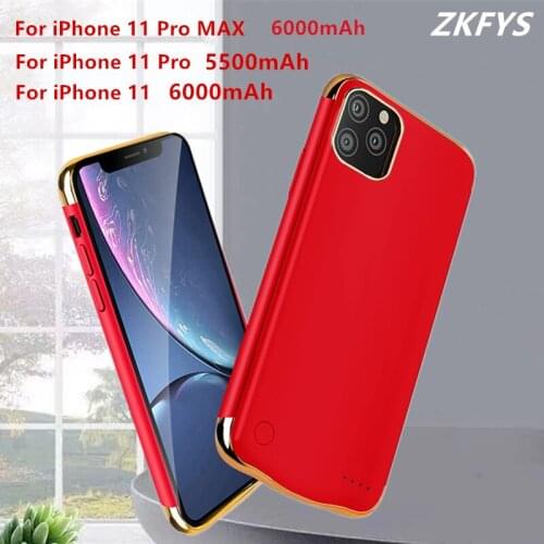 ZKFYS 6000mAh Battery Charger Cases For iPhone 11 Pro Max Charging Case Powerbank Cover For iPhone 11/11 Pro Battery Cover