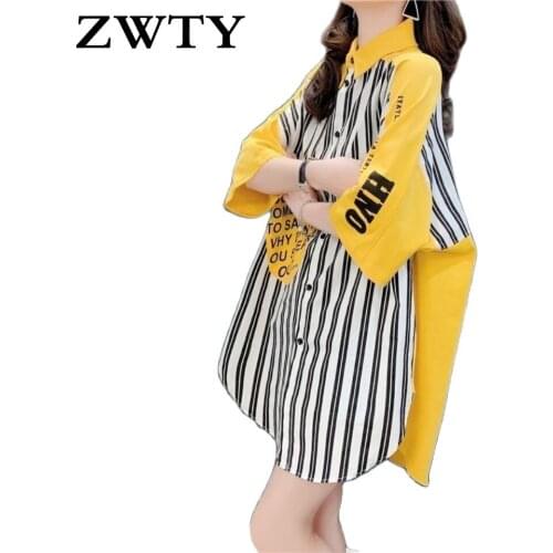 Женские рубашки в полоску ZWTY China At AliExpress