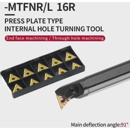 1pc S16Q-MTFNR16R S20R-MTFNR16R S25S-MTFNR16 Internal Turning Tool Holder TNMG16 Carbide Inserts Lathe Bar CNC Cutting Tools Set