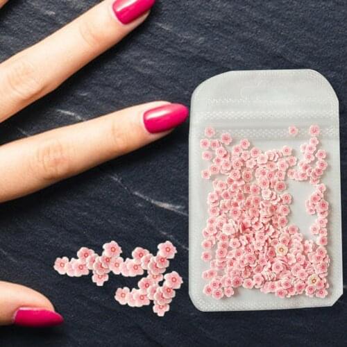 10g Nail Filler Flower Shape Ultra Thin Polymer Clay Glitter Slice Slime Manicure Sequins Polymer Clay Fancy Decoration Flower