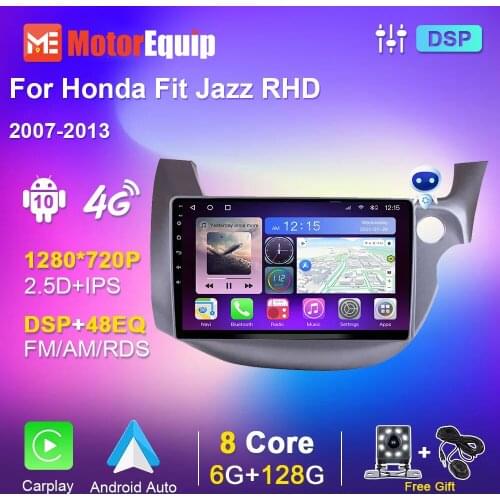 Android 10.0 Car Radio For Honda Fit Jazz RHD 2007-2013 Autoradio Multimedia Player GPS Stereo Carplay Navigation Audio for Cars