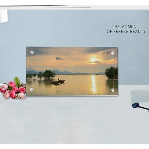 Free shipping 2pcs Blank Sublimation Crystal glass painting personality DIY glass frame Printing Sublimation Ink Transfer Print