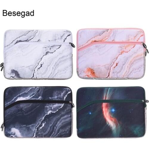 Besegad Marble Pattern Carrying Storage Case Cover Laptop Bag Sleeve Pouch for Apple MacBook Pro Air 13.3inch Mac Book Accessory