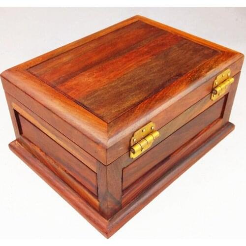 Wooden House plain red wood jewelry box red ornaments carved wooden furniture cents dressing jewelry box for gifts