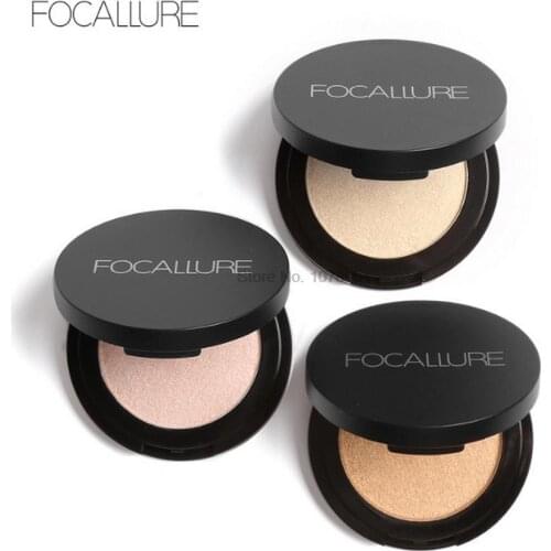 By dhl or ems 500pcs Focallure High lighter Shimmer High lighting Powder Creamy Texture Water-proof Silver Shimmer Light new