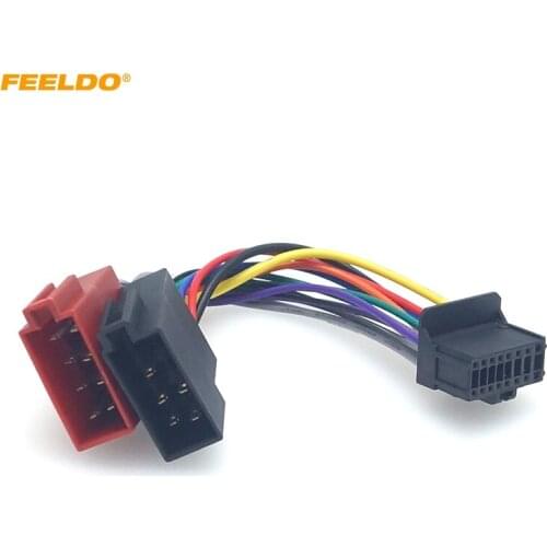 FEELDO Car Stereo Audio Conversion Plug Wire Adapter For Pionner To Peugeot CD Radio Wiring Harness Original Head Units Cable