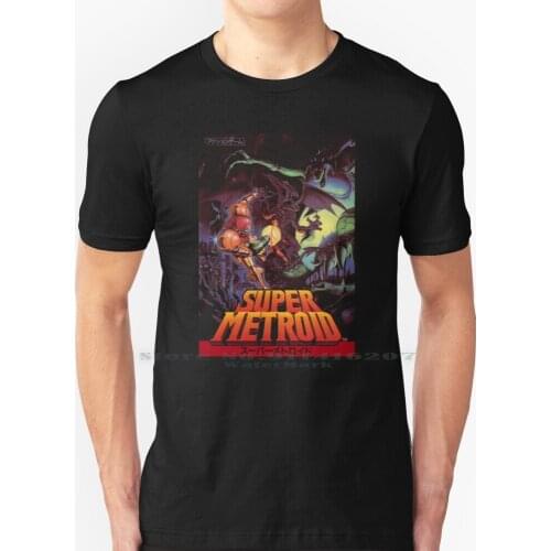 Super Meatrod T Shirt 100% Pure Cotton Metroid Super Metroid Nintendo Samus Samus Aran Super Smash Bros Ssb Super Nintendo Snes