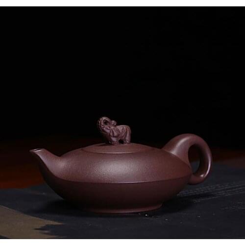 Yixing Teapot Good luck Pot The elephant Pot sand Capacity Purple Clay Tea Pot Cup Kettle Handmade 180ml