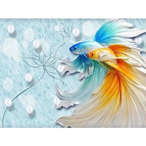 Colorful fish 5d diamond mosaic sale great gift 5d diamond painting full square/round 5d diamond embroidery full square/round