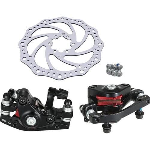 Road Folding Bike Bicycle Aluminum Alloy Mechanical Disc Brake Set Front & Rear Include 160mm Centerline Rotor