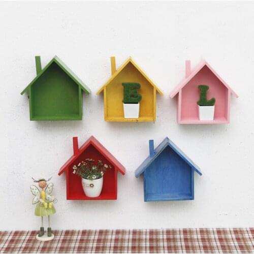 Wall Decoration Colorful Small House, Living Room Decoration, Bedroom Decoration, Creative Reception, Shelf Wall Decoration
