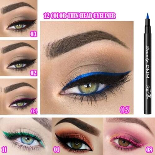 Neon Color Not Blooming Liquid Eyeliner Pen Long-lasting Waterproof Eyeliner Pencil Sweatproof Lady Makeup Eye Cosmetic New