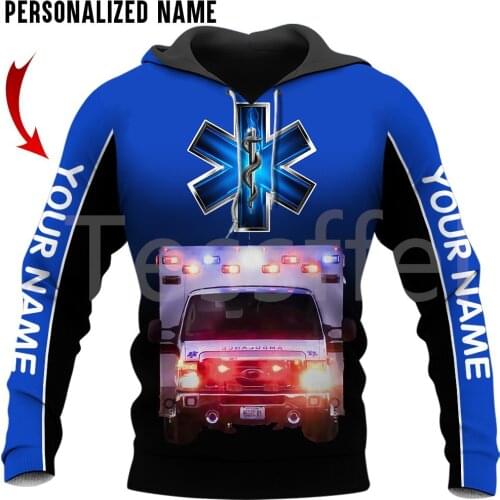 Tessffel Newest Emergency Medical Technician EMT EMS Paramedic Nurse NewFashion 3DPrinted Tracksuit Autumn Hoodies Men/Women C22