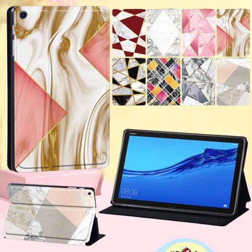 Casual Tablet Case for Huawei MediaPad M5 Lite 10.1"/ M5 10.8"/M5 Lite 8 -Anti -cratch Shape Series Leather Cover Case + Stylus