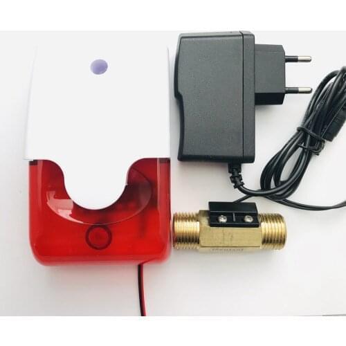 DSB002 100 Celsius Water Supply Breakdown Alarming Kit Circulation Water Stop Alarmer with EU Power Adaptor