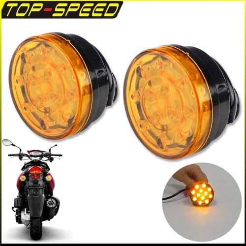 12V 1.8W 0.15W 62mm Motorcycle Turn Signal Light Amber Lens Indicator Dual Sport Applications For Honda/Suzuki/Kawasaki