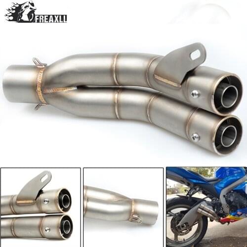 36-51MM Universal Motorcycle Double Exhaust Muffler Pipe escape moto For Tirumph MV Agusta moto morini Z 125 990 ABS