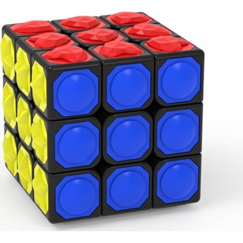 YongJun YJ 3x3x3 Magic Cube Puzzle Game Touching Stickerless Finger Touch 3x3x3 Cubo Magico Toy For Blind People