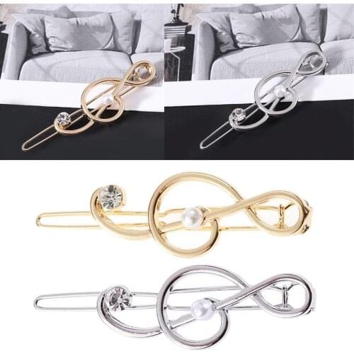 Hollow Hairpin Clip Note Crystal Hair Snap Clamp Ladies Girl Headwear Fashion Barrettes Hair Pins Hair Accessories