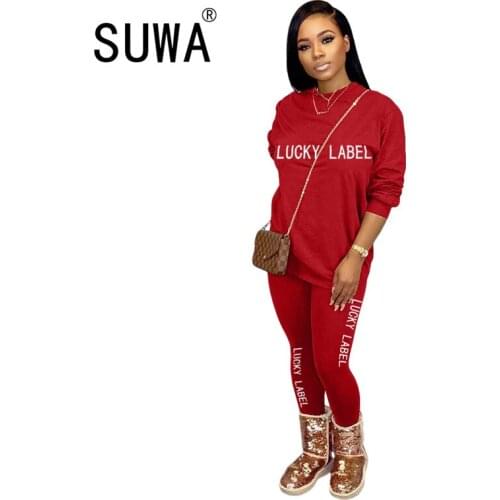 Tie Dye Letter Long Sleeve T-Shirt Top And Pencil Pants Vintage Casual 2 Pieces Outfits For Women Lounge Home Wear