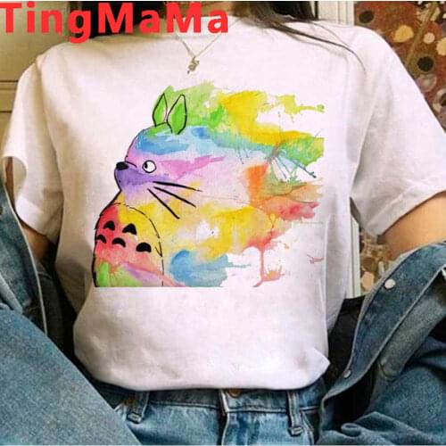 Studio Ghibli Totoro Miyazaki Hayao t-shirt women ulzzang harajuku vintage casual top tees vintage graphic tees women