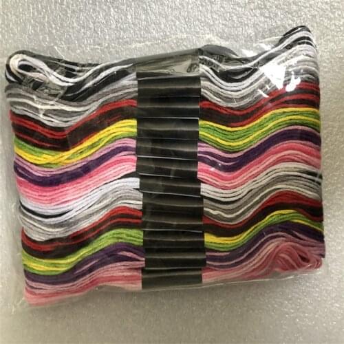 12pcs/card 6Color Variation Embroidery Rainbow line/color line Variegated Floss Cross stitch Variegated 8 meters skein