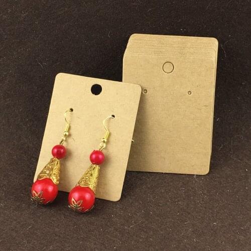 200PCS 6.5*5cm Fashion Earring Cards White Earring Cards Paper Jewelry Display/Earring Vintage Classic Card Accept Custom Logo