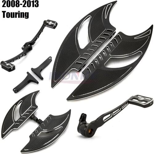 2008-2013 Roadking flhr black floorboards passenger footboards Shifter levers for Harley Electra street Glide FLHTCU Footboards