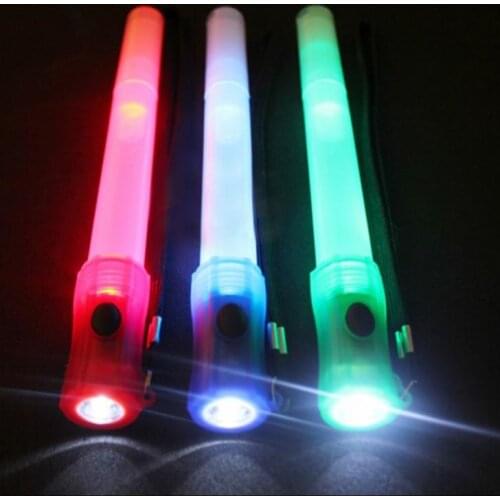 Outdoor 4 in1 Signal Stick LED Glow Stick Whistle Flashing Led stick Flash Wand Light Stick Whistle Life-saving Whistle