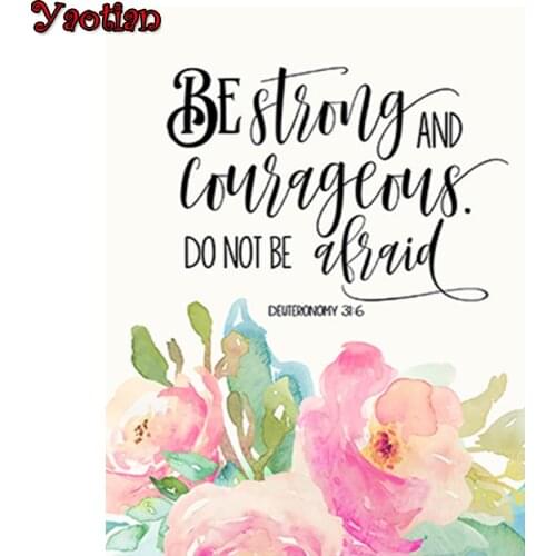 5D DIY Diamond Painting Bible Scripture Poetry Flower Christianity Full Square Round Drill Mosaic Diamond Embroidery Puzzle Art