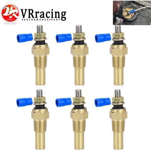 6 Pieces 12V 1/8 NPT Racing Car meter Oil Temp Sensor & Water temp Sensor With or without Connector Car Accessories