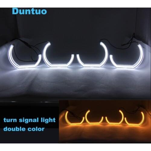 Angel Eyes Crystal Light Turn Signal Light Dual Color Amber DRL For BMW E46 Coupe 2004