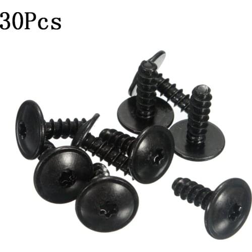 30Pcs Car Mudguard Screws Buckle Engine Cover Wheel Inner Liner Mud Flaps Fender Guard Torx Screws Self Tapping Clip For VW/AUDI