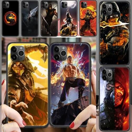 Mortal Kombat Game Phone Case Cover Hull For iphone 5 5s se 2 6 6s 7 8 12 mini plus X XS XR 11 PRO MAX black silicone shell