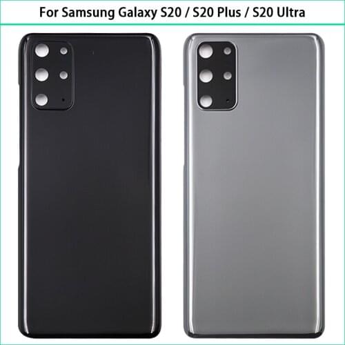 For Samsung Galaxy S20 G980 S20 Plus S20+ G985 Battery Back Cover Rear Door Housing Case Glass Panel+Camera Glass Lens Adhesive