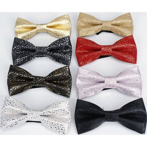 2020 Brand New Fashion Pu Leather Geometric Red Gold Bow Tie Female Necktie Adult Luxury Cravate Homme Wedding Party Tie For Men