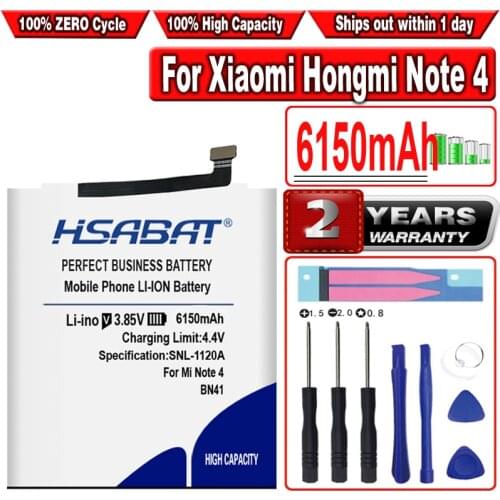 HSABAT Xiaomi Redmi Note 4 Batteries