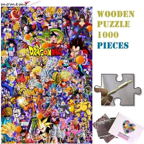 Dragon Collection Wooden Puzzle 1000 Pieces Ball Adults Jigsaw Puzzles DIY Assembly Cartoon Anime Puzzle Toys for Children Gifts