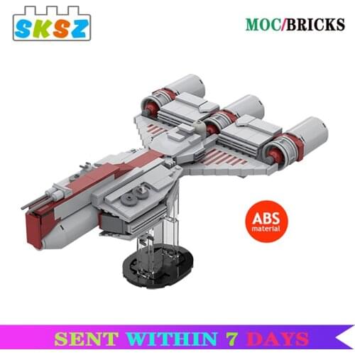 Space Moive Wars Series MOC Bricks Collection Midi Scale Republic Frigate Simulation Building Blocks Children Birthday Gift Diy